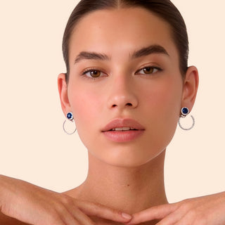 Sapphire Open Hoop