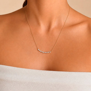 Curved Diamond Necklace