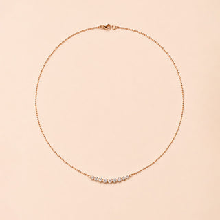 Curved Diamond Necklace