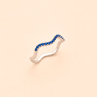 Wave Sapphire Ring